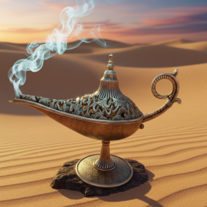 Lampe à souhaits porte-encens