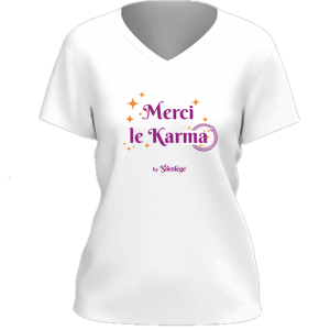 T-shirt mantra « Merci le Karma »
