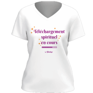 T-shirt mantra « Téléchargement spirituel en cours »